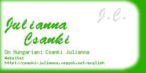 julianna csanki business card